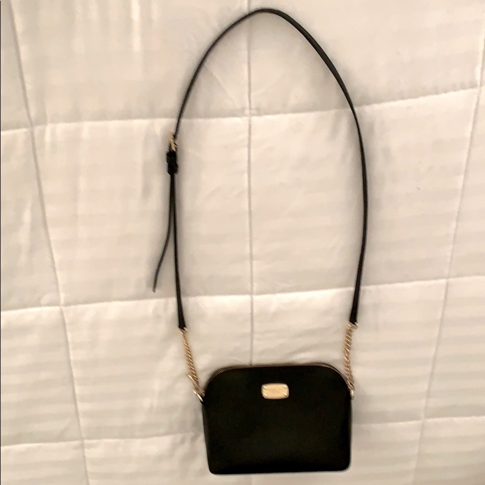 Large Crossgrain Leather Dome Crossbody Bag Gem